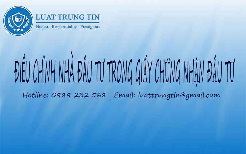 điều chỉnh thông tin nhà đầu tư