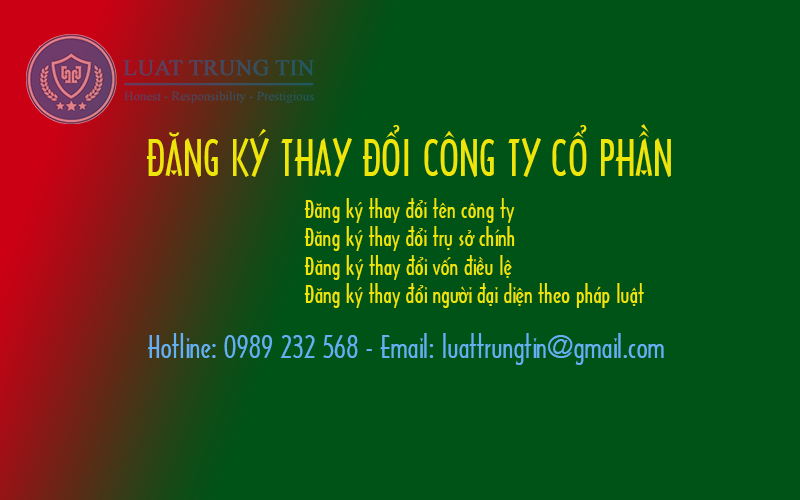 đăng ký thay đổi công ty cổ phần