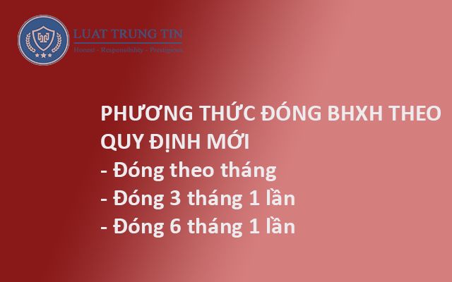 phương thức đóng bảo hiểm xã hội