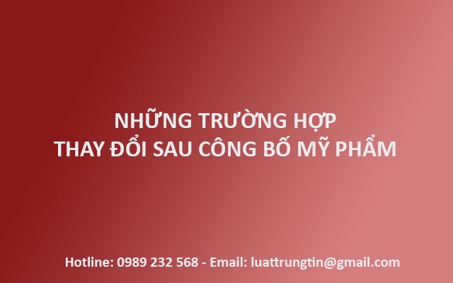 thay đổi thông tin sau công bố