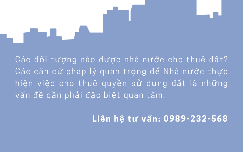 nhà nước cho thuê quyền sử dụng đất