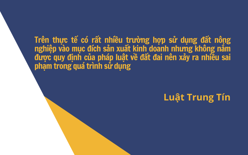 Chuyển mục đích sử dụng đất từ đất nông nghiệp sang đất sản xuất kinh doanh