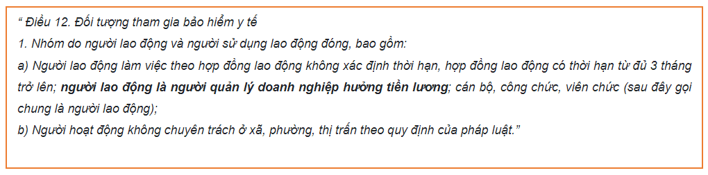 đóng bảo hiểm y tế cho giám đốc công ty TNHH