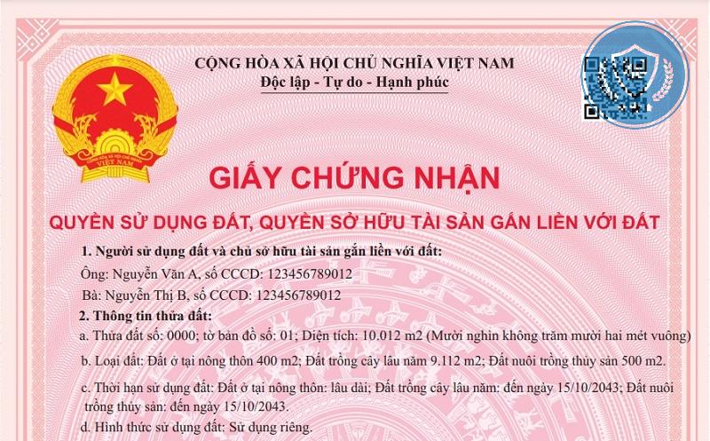 Nội dung thể hiện tài sản gắn liền với đất trên Sổ đỏ